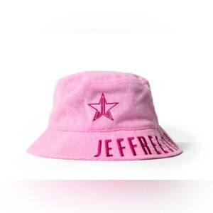 Jeffree Star Pink Terry Embroidered Bucket Hat with Star Logo